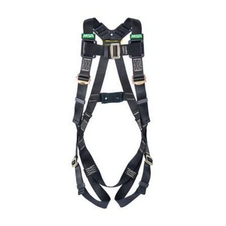 Msa Safety Workman Arc Flash Vest-Style Harness, Back Web Loop, Qwik-Fit Leg Straps, Super Xl (Sxl), Black 10152650